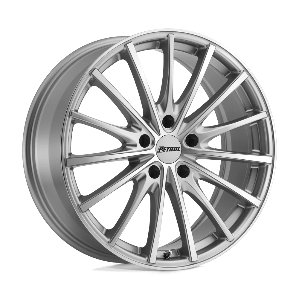 Petrol P3a Silver W/ Machined Cut Face 17x8 (+35) 5x120