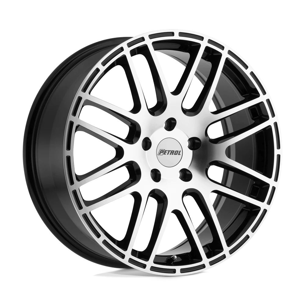 Petrol P6a Gloss Black W/ Machined Cut Face 17x7.5 (+32) 5x112