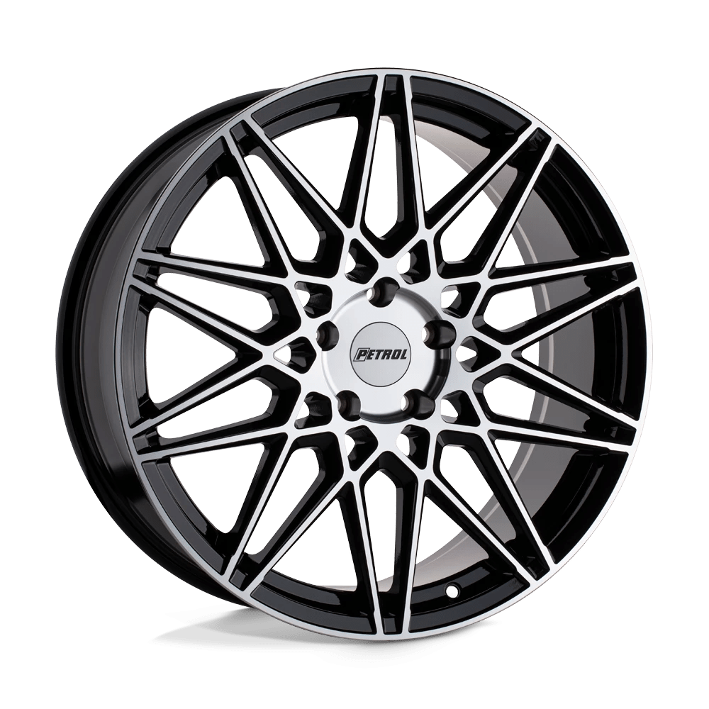 Petrol P3c Gloss Black W/ Machined Face 17x8 (+40) 5x110