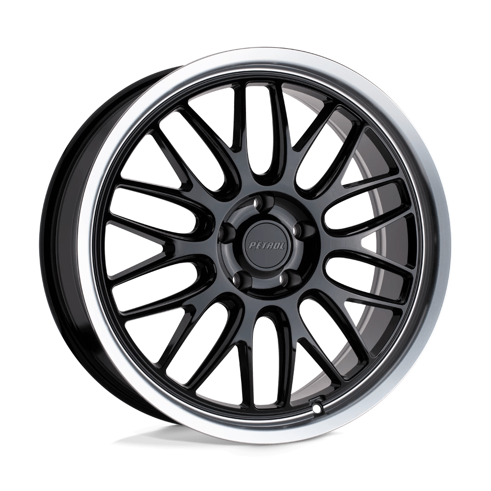 Petrol P4c Gloss Black W/ Machined Cut Lip 19x8 (+40) 5x108