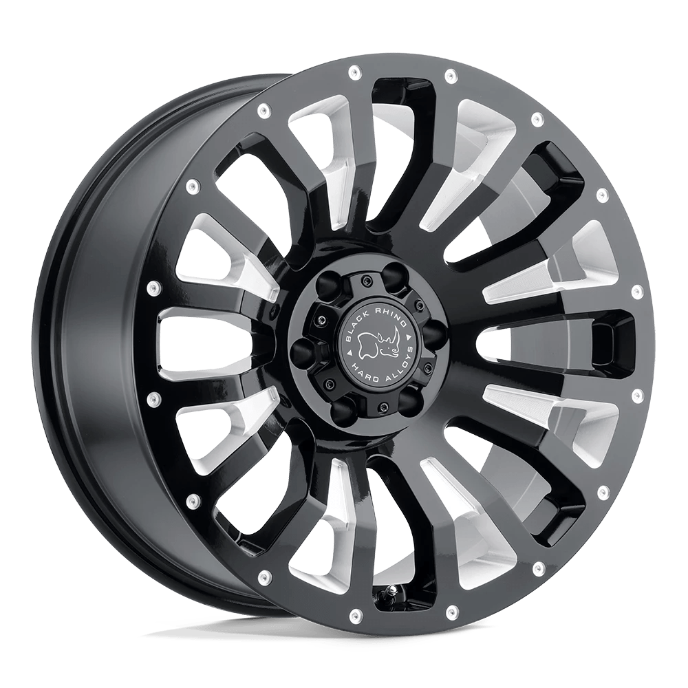 Black Rhino Pinatubo Gloss Black W/ Milled Inside Window 20x12 (-44) 6x139.7