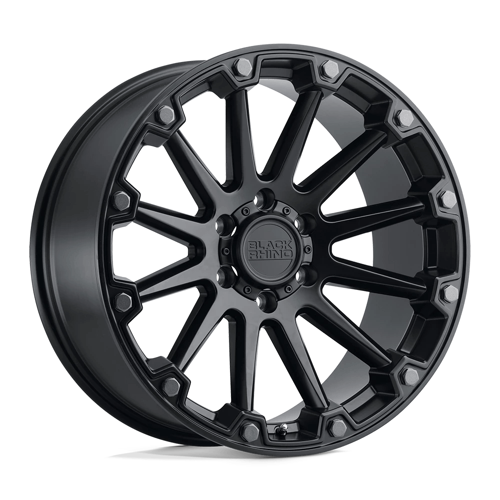 Black Rhino Pinnacle Semi Gloss Black W/ Gunmetal Bolts 20x9 (+12) 6x135