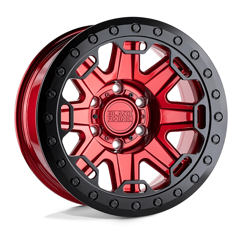 Black Rhino Rift Beadlock Candy Red W/ Black Ring 17x8.5 (-30) 6x139.7