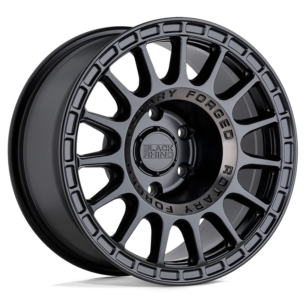 Black Rhino Sandstorm Semi Gloss Black W/ Machined Dark Tint Ring 18x8.5 (+0) 6x139.7