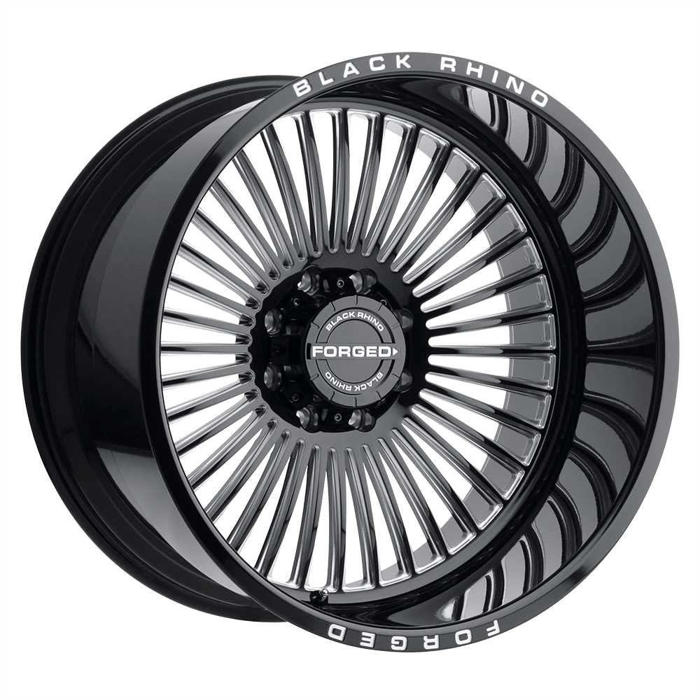 Black Rhino Horus Gloss Black W/ Milled Spokes 22x14 (-76) 8x165.1