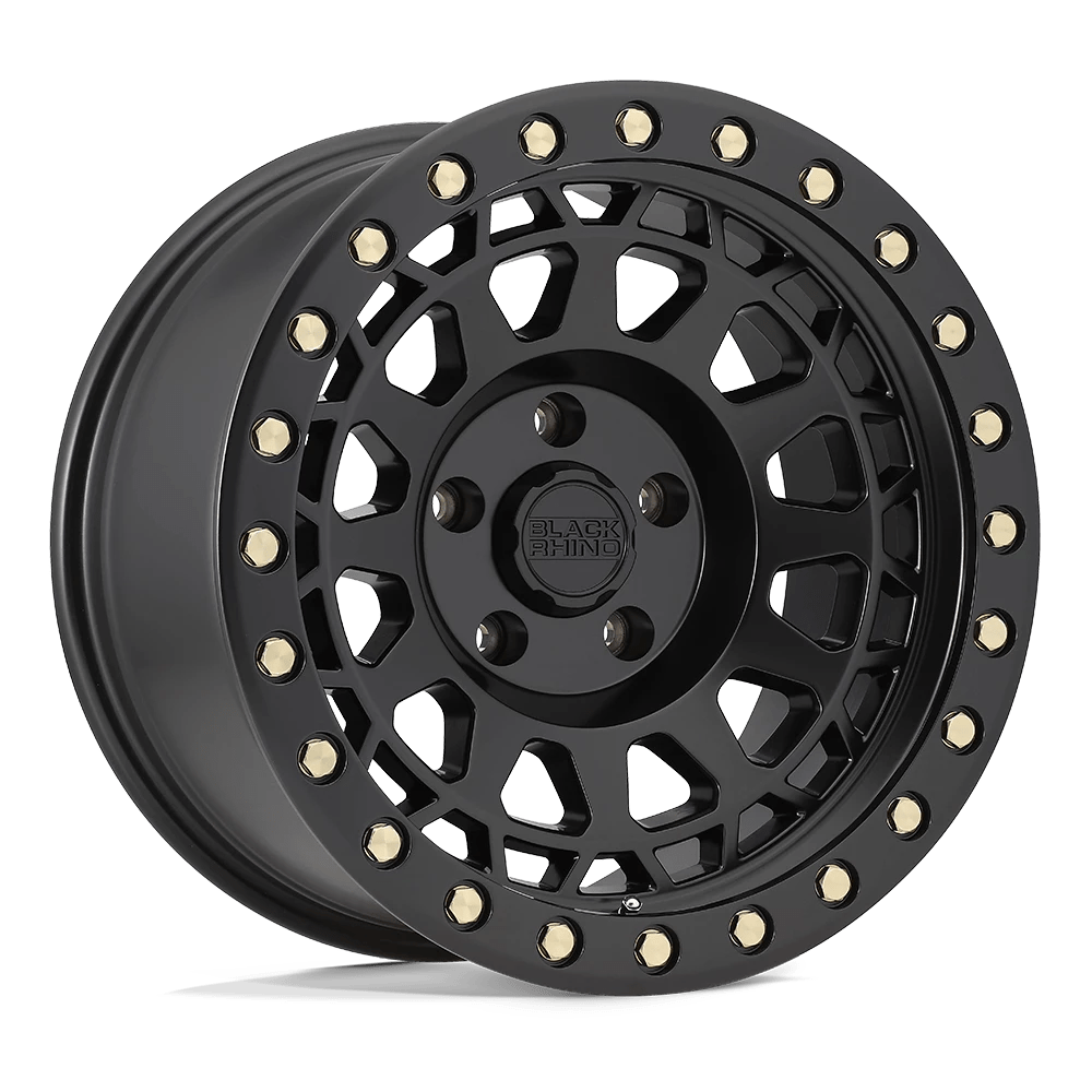 Black Rhino Primm Matte Black W/ Brass Bolts 17x9 (-18) 5x114.3