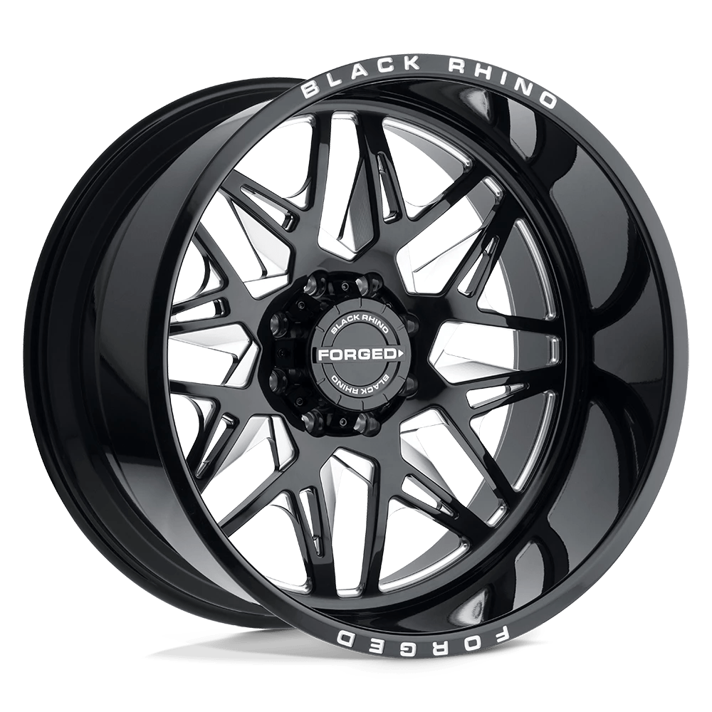 Black Rhino Twister Gloss Black W/ Milled Spokes Directional 22x14 (-76) 5x127