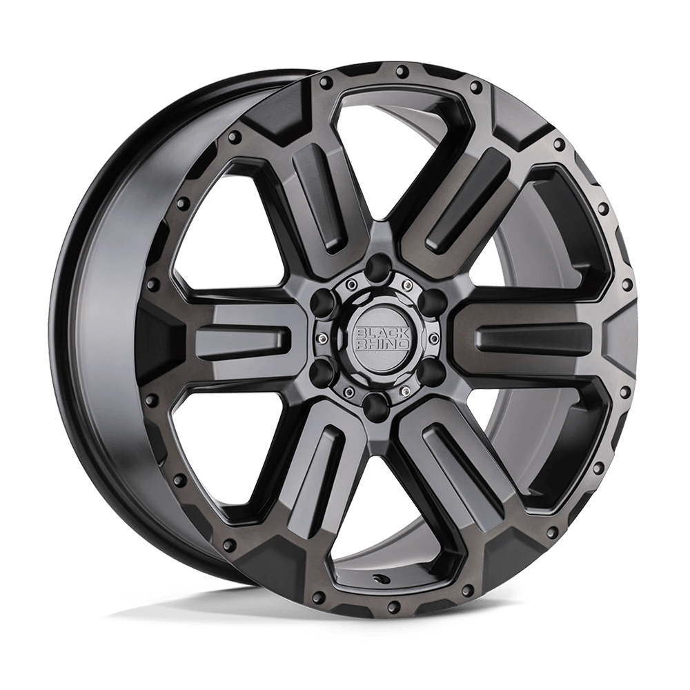 Black Rhino Wanaka Matte Gunmetal W/ Brushed Face & Gunmetal Tint 17x8.5 (+12) 6x139.7