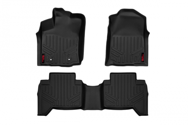 Heavy Duty Floor Mats Front/Rear-16-20 Toyota Tacoma Double Cab Rough Country
