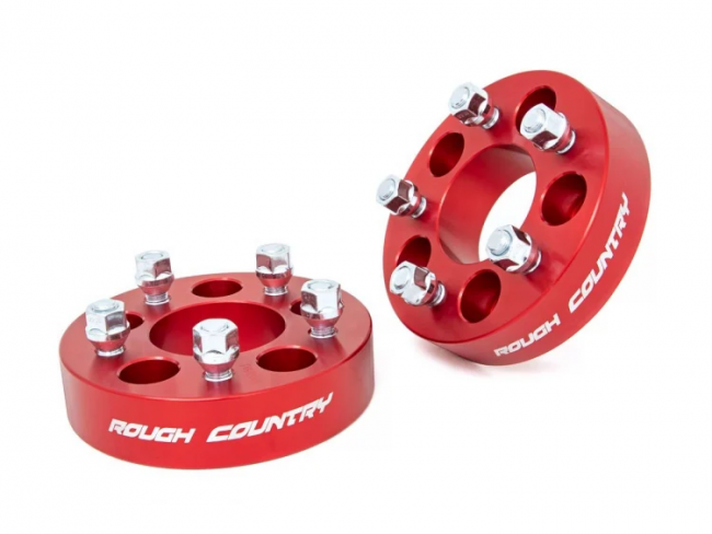 1.5 Inch Wheel Spacers Red 5 x 4.5  Rough Country