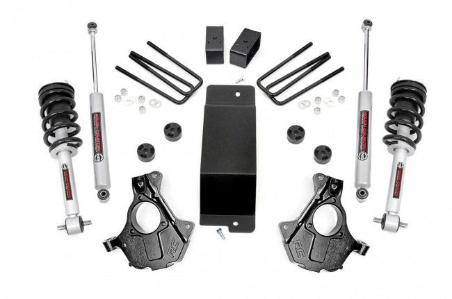 3.5 Inch Suspension Lift Knuckle Kit w/Struts 14-18 Silverado/Sierra 1500 4WD Aluminum & Stamped Steel Rough Country