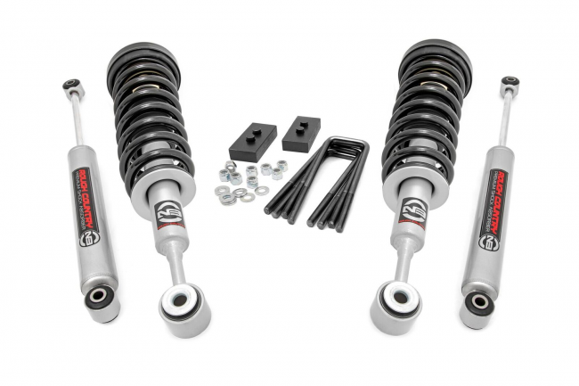 2 Inch Ford Strut Leveling Kit w/N3 Shocks 04-08 F-150 Rough CountryRC-