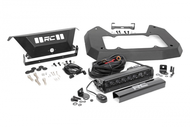 Jeep Spare Tire Delete Kit w/8 Inch Black Series LED 18-20 Wrangler JL Rough Country