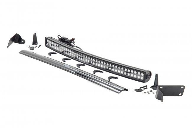 Dodge 40-inch Curved LED Light Bar Hidden Bumper Kit w/Black Series LED For 10-18 Ram 2500/3500 Rough Country
