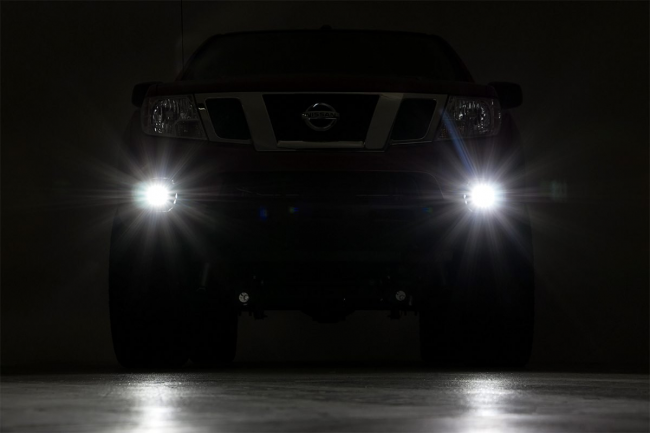 Nissan LED Fog Light Kit Black Series 05-19 Frontier Rough Country - Image 2