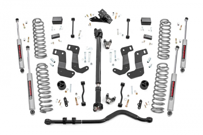 3.5 Inch Jeep Suspension Lift Kit Preminum N3 Shocks Stage 2 Coils & Control Arm Drop 18-20 Wrangler JL Unlimited Rubicon Rough Country