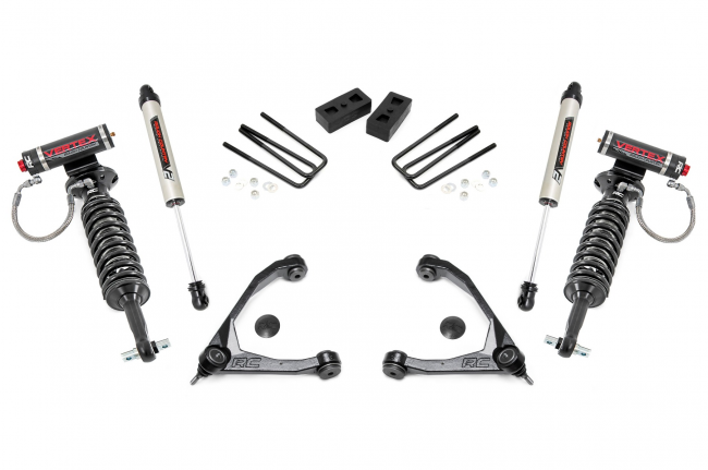 3.5 Inch GM Suspension Lift Kit w/ Vertex and V2 Shocks 07-18 GM 1500 PU 2WD Rough Country