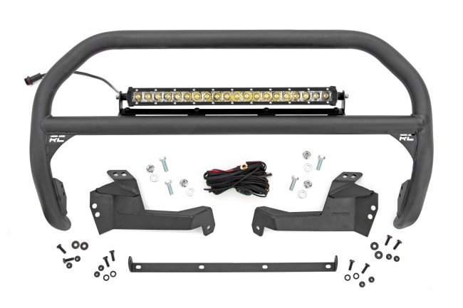 Nudge Bar 20 Inch Chrome Series Single Row LED 2021 Ford Bronco Sport Rough Country