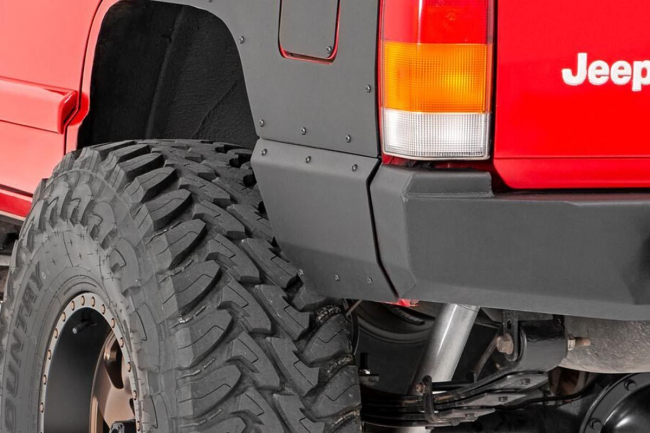 Jeep Rear Lower Quarter Panel Armor for Trimmed Fender Flares 97-01 Cherokee XJ Rough Country - Image 2