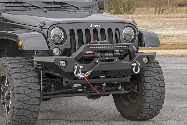 Jeep Full Width Front LED Winch Bumper JK, JL, Gladiator JT Rough Country