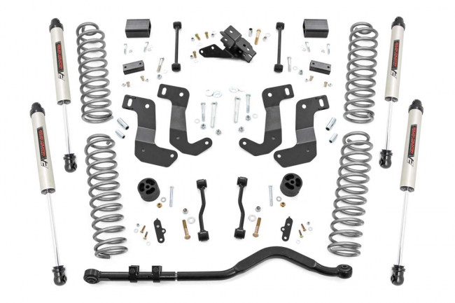 3.5 Inch Jeep Suspension Lift Kit Control Arm Drop & V2 Shocks 18-20 Wrangler JL Rough Country