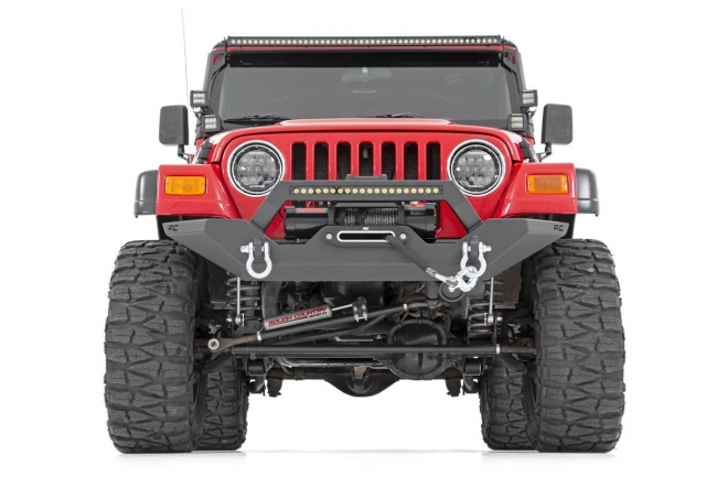 Jeep Full Width Front LED Winch Bumper 87-06 Wrangler YJ/TJ Rough Country - Image 2