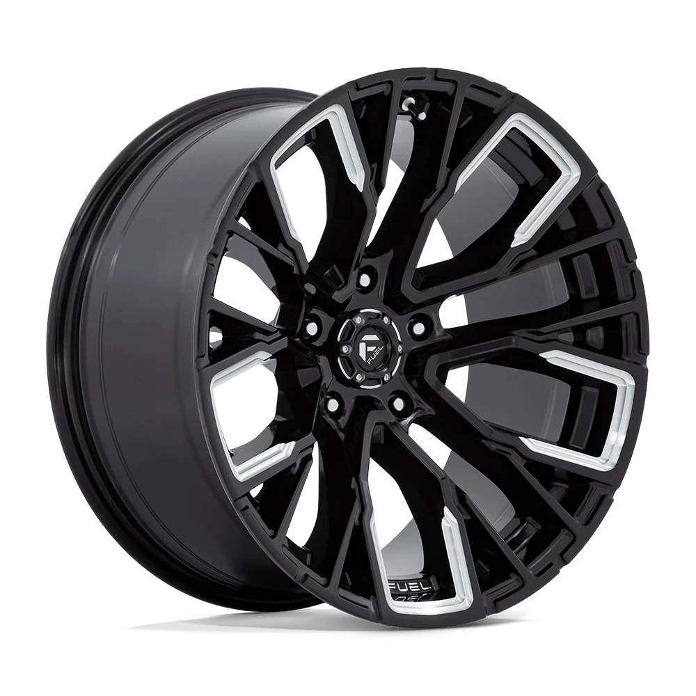 Fuel 1pc D849 Rebar Gloss Black Milled 20x10 (-18) 5x139.7