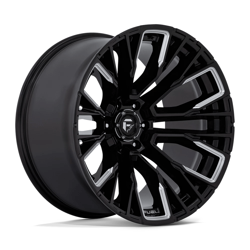 Fuel 1pc D849 Rebar Gloss Black Milled 22x12 (-44) 6x135