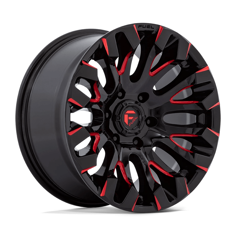 Fuel 1pc D829 Quake Gloss Black Milled Red Tint 18x9 (+1) 6x135
