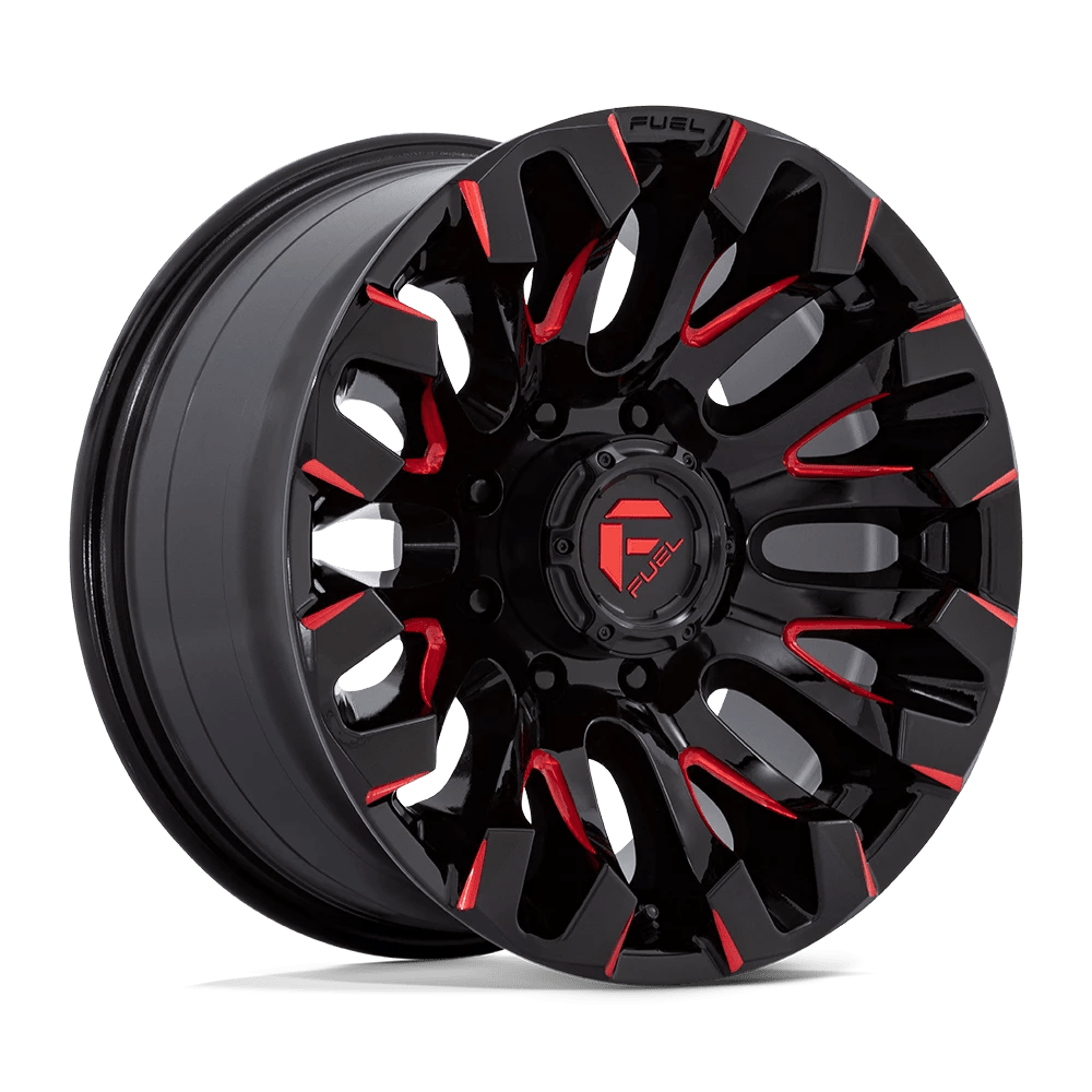 Fuel 1pc D829 Quake Gloss Black Milled Red Tint 18x9 (+1) 8x165.1