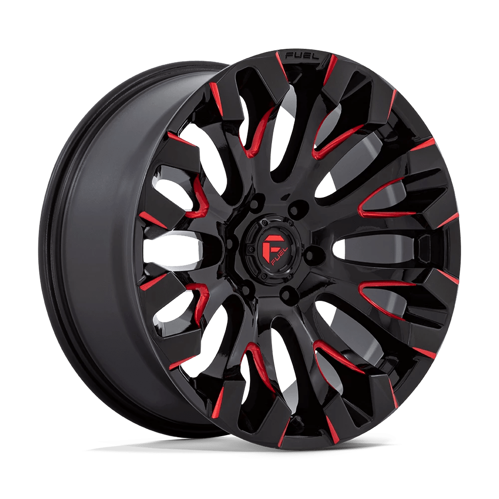 Fuel 1pc D829 Quake Gloss Black Milled Red Tint 20x9 (+1) 6x135