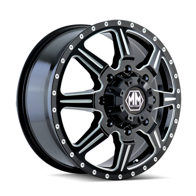Mayhem Monstir 8101 Front Black/milled Spokes 19.5x6.75 8-200 102mm 142mm