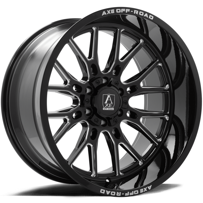 AXE Atlas Gloss Black Milled 24x12  (-44) 8x180
