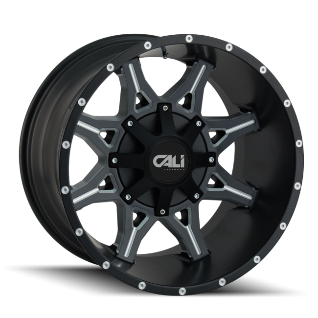 Cali Off-road Obnoxious 9107 Satin Black/milled Spokes 20x9 6-120/6-139.7 18mm 78.10mm