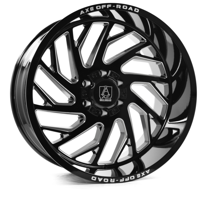 AXE Zeus Gloss Black Milled 20x12  (-44) 6x139