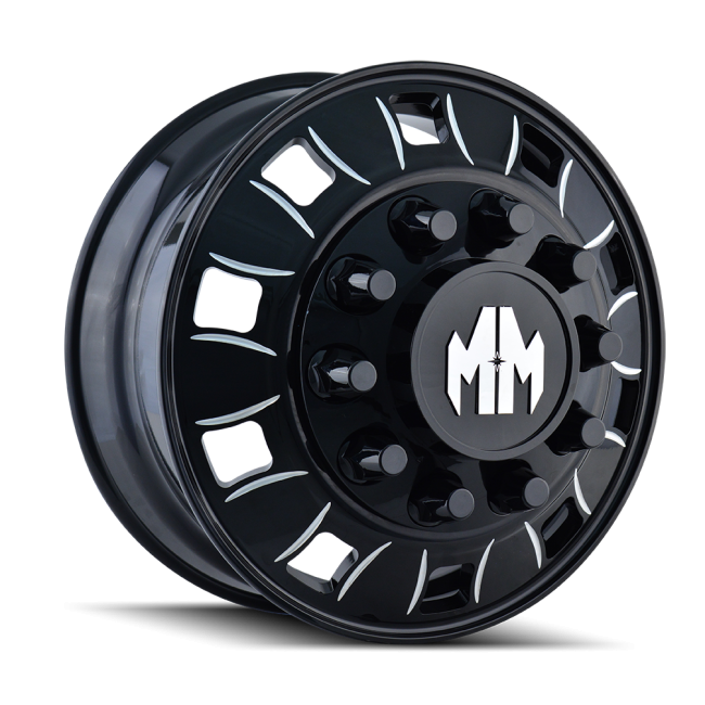 Mayhem Bigrig 8180 Front Black/milled Spokes 22.5x8.25 10-285.75 169mm 220.1mm