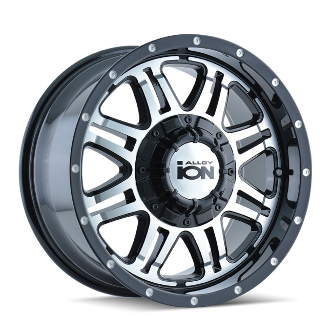Ion Type 186 Black/machined Face 16x8 5-114.3/5-127 10mm 87mm