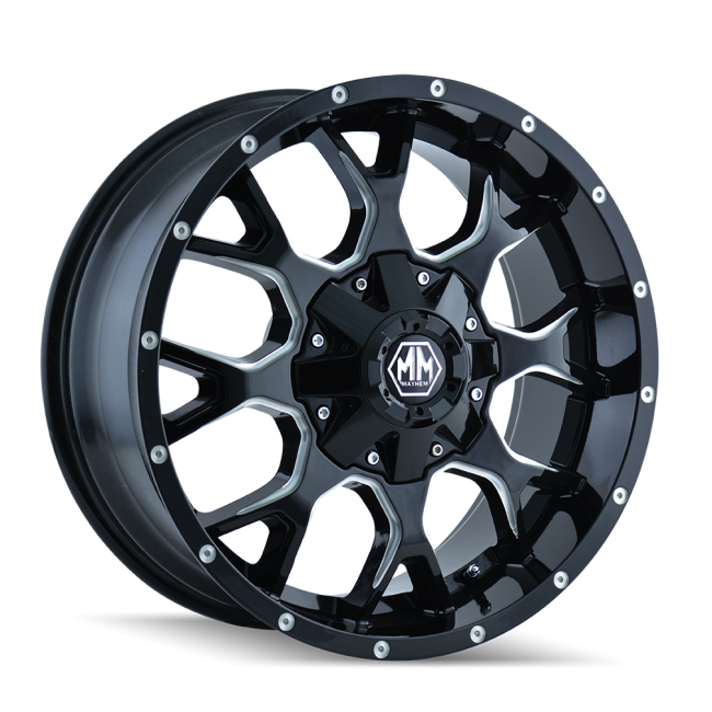 Mayhem Warrior 8015 Black/milled Spokes 17x7.5 5-110/5-127 40mm 72.62mm