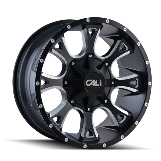 Cali Off-road Anarchy 9103 Satin Black/milled Spokes 20x10 8-180 -19mm 124.1mm