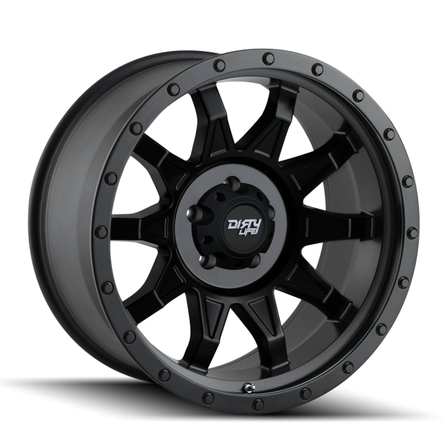[star Cap] Dirty Life Roadkill 9301 Matte Black/black Beadlock 18x9 5-139.7 -12mm 108mm