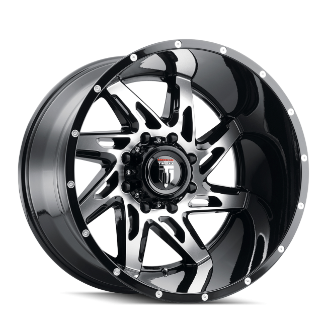 At183-221443bm American Truxx Spyder At183 Black/machined 22x14 5-150 -76mm 110.3mm