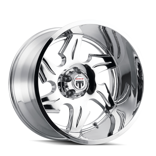 At163-221491c American Truxx Ninja At163 Chrome 22x14 8-165.1 -76mm 125.2mm