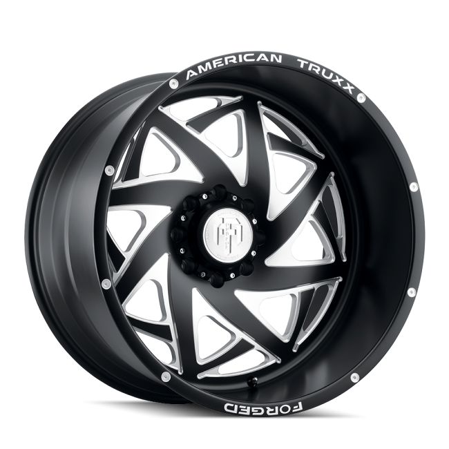 Atf1910-221283m Kronos American Truxx Forged Kronos Atf1910 Matte Black/milled 22x12 6-139.7 -44mm 106.1mm