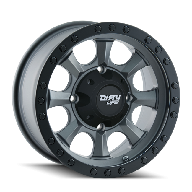 [new Cap] Dirty Life Ironman 9300 Matte Gunmetal/black Beadlock 15x7 4-156 13mm 115.1mm