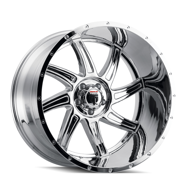 At162-21027c American Truxx Vortex At162 Chrome 20x10 5-139.7 -24mm 87.1mm