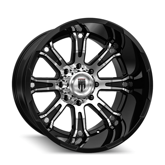 At154-201291bm American Truxx Bomb At154 Black/machined 20x12 8-165.1 -44mm 125.2mm