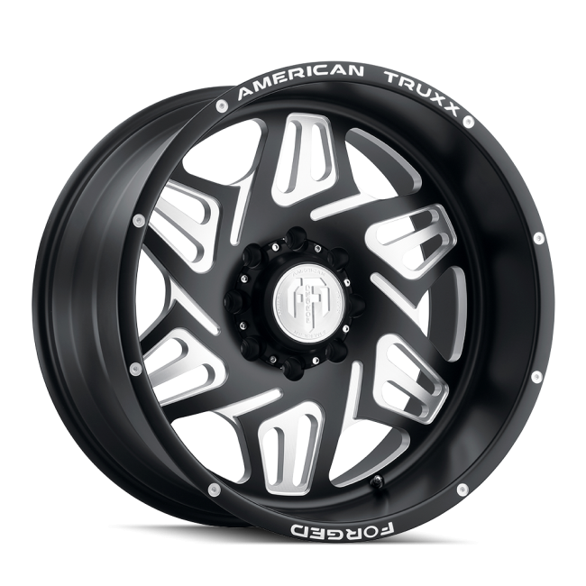 Atf1908-221294m Orion American Truxx Forged Orion Atf1908 Matte Black/milled 22x12 8-170 -44mm 125.2mm