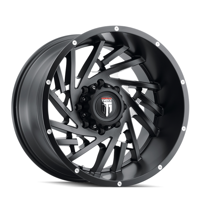 At161-21094m American Truxx Web At161 Black/milled 20x10 8-170 -24mm 125.2mm