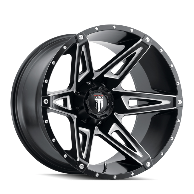 At1902-221491m American Truxx Kutz At1902 Black/milled 22x14 8-165.1 -76mm 125.2mm