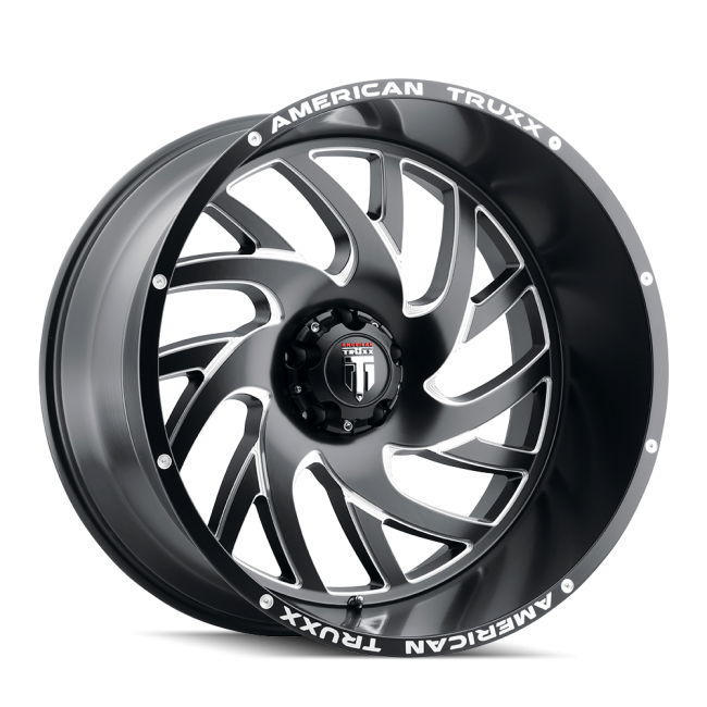 At1907-241426m American Truxx Xclusive At1907 Black/milled 24x14 5-127 -76mm 78.1mm